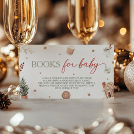 Begäran om Bok för Santa Baby Shower Tilläggskort