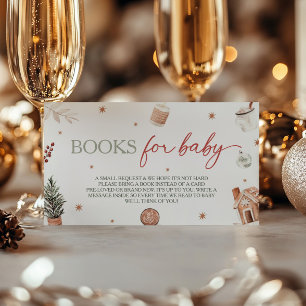 Begäran om Bok för Santa Baby Shower Tilläggskort