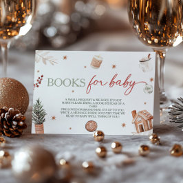 Begäran om Bok för Santa Baby Shower Tilläggskort