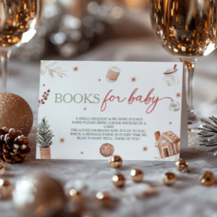 Begäran om Bok för Santa Baby Shower Tilläggskort