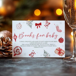 Begäran om Bok för Santa Baby Shower Tilläggskort