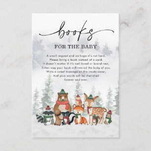 Begäran om Bok från Winter Woodland Forest Animals Tilläggskort