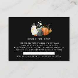 Begäran om bok | Halloween Ghost Baby Shower Tilläggskort