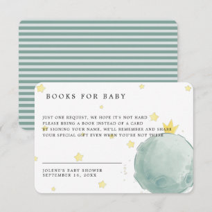 Begäran om bok Le Petit Prince Baby Shower Tilläggskort