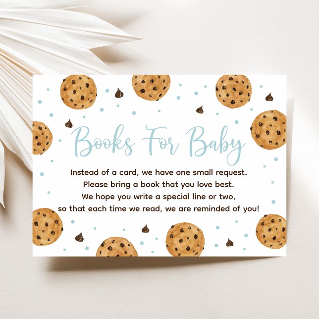 Begäran om Bok om Little Cookie Blue Baby Shower Tilläggskort (Skapare uppladdad)