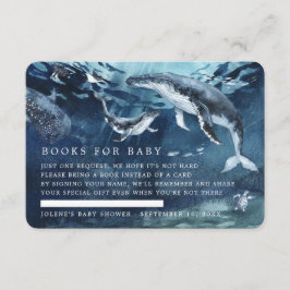 Begäran om bok | Under Sea Ocean Baby Shower Tilläggskort