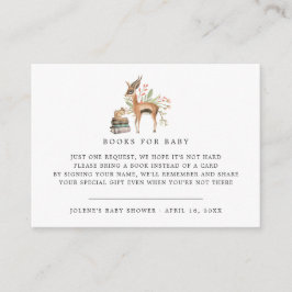 Begäran om bok | Vår Woodland Baby Shower Tilläggskort