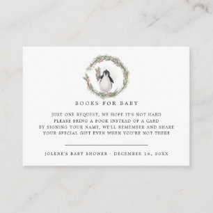 Begäran om bok Vinter Friends Baby Shower Tilläggskort