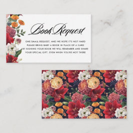 Begäran om botaniskt Amaryllis Baby Shower Bok Tilläggskort