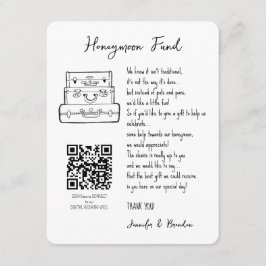 Begäran om bröllop QR CODE för Honeymånfond Tilläggskort