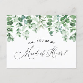 Begäran om brudtjänstkort meddelande vykort