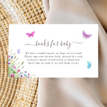 Begäran om Butterfly WildblomBaby Shower Bok