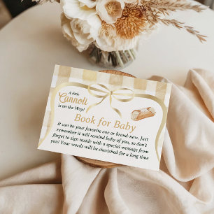 Begäran om Cannoli Neutral italiensk baby shower-b Tilläggskort