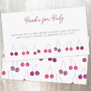Begäran om Cherry Baby Shower Bok Tilläggskort