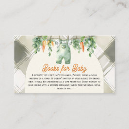 Begäran om Clothesline Local Grown Baby Shower Bok Tilläggskort