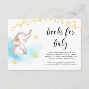 Begäran om Cute elephant luftballong guld bok Tilläggskort