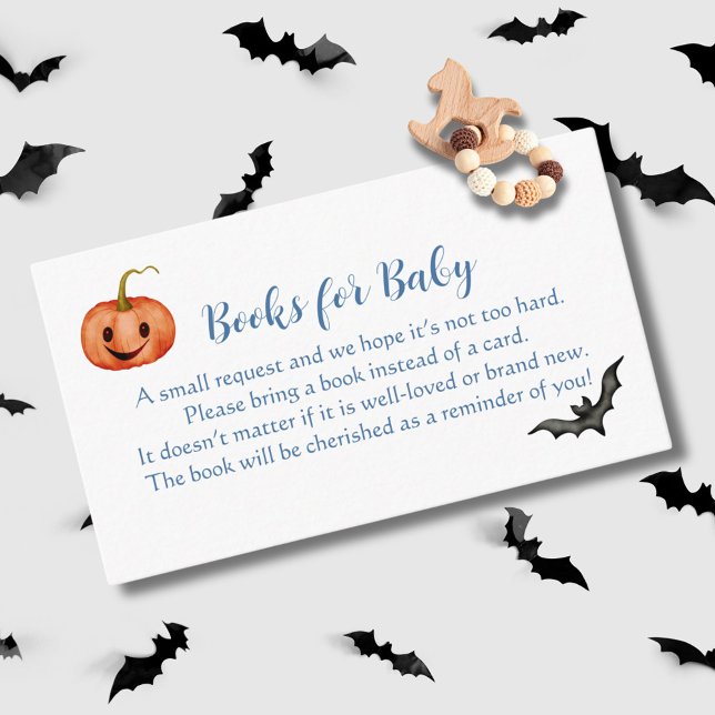 Begäran om Cute Halloween Baby Shower Bok Tilläggskort (Skapare uppladdad)