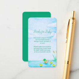 Begäran om Cute Mallard Anka Baby Shower Bok Tilläggskort