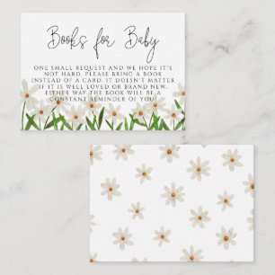 Begäran om daisy Baby Shower Bok Tilläggskort