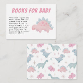 Begäran om Dinosaur Girl Baby Shower Bok Tilläggskort