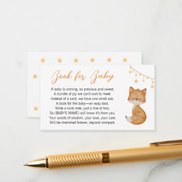 Begäran om Dreamy Fox Baby Shower Bok Tilläggskort