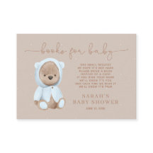 Begäran om Dusty Blue Nalle Baby Shower Bok