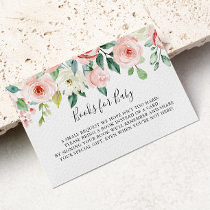 Begäran om elegant Daety Blommigt Baby Shower Bok Tilläggskort