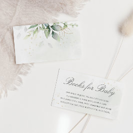 Begäran om elegant Eucalyptus Greenery Baby Bok Tilläggskort