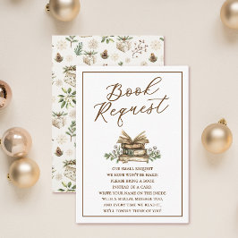 Begäran om elegant Merry Little Baby Shower Bok Tilläggskort