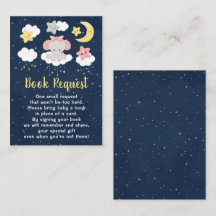 Begäran om Elephant Rosa and Navy Baby Shower Bok