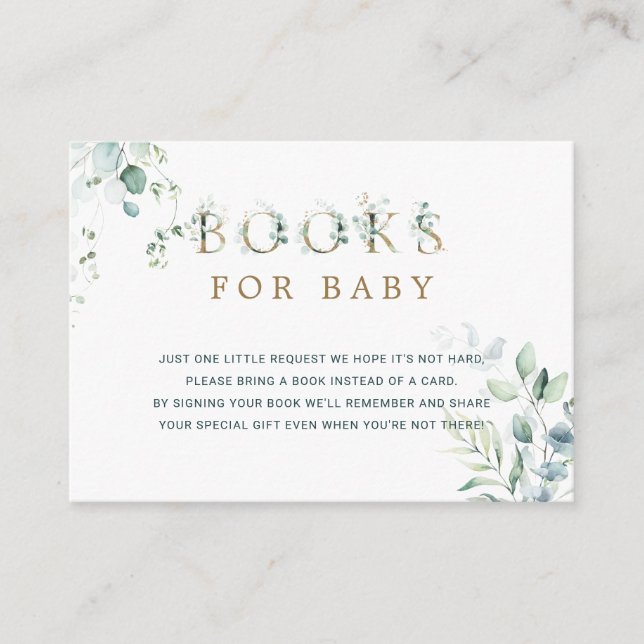 Begäran om eukalyptus Botaniska Guld Brev Bok Tilläggskort (Framsida)