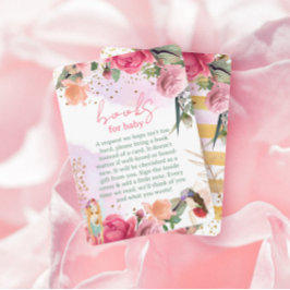 Begäran om Fairy Girl Baby Shower Bok Tilläggskort