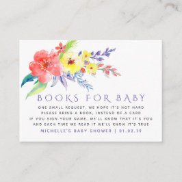 Begäran om färglöst vattenfärg Blommigt Baby Bok Tilläggskort