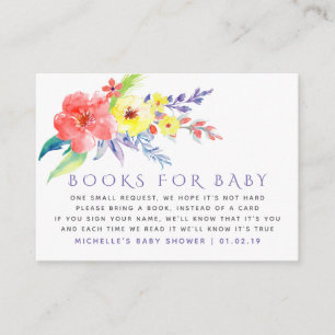 Begäran om färglöst vattenfärg Blommigt Baby Bok Tilläggskort