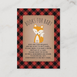 Begäran om Fox Baby Shower Bok Tilläggskort