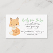 Begäran om Fox Baby Shower Bok