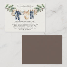 Begäran om God Jul Little Baby Shower Bok Tilläggskort