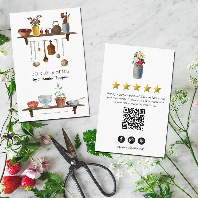 Begäran om granskning av Catering av kökökök Visitkort (Skapare uppladdad)