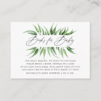 Begäran om Greenery Baby Shower Bok