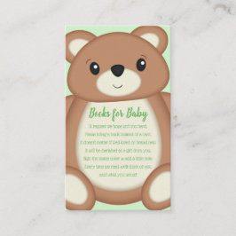 Begäran om Grön Teddybjörn Bok Tilläggskort