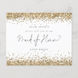 Begäran om Guld Glitter Maid of honor