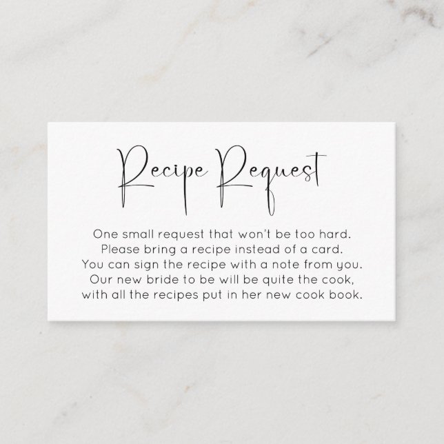 Begäran om hämtning av Möhippa av modern skript Tilläggskort (Framsida)