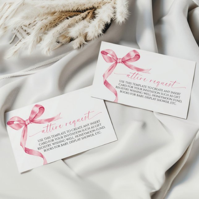 Begäran om klänning med rosa slinga Inkluderingsko Tilläggskort (Skapare uppladdad)