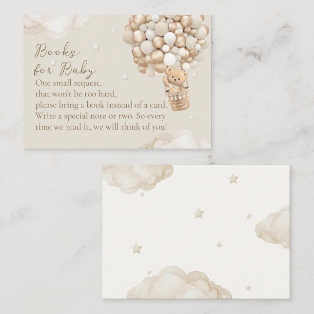 Begäran om könsneutral barnkalasbok med björnar tilläggskort (Fram/baksida)