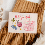 Begäran om Ladybug Baby Shower Bok Tilläggskort<br><div class="desc">Kortet för begäran om babydusch i bok för matlagningsprogrammet Cute ladybug med illustration av insekten och vilda blommor. Kortet uppmanar gästerna att ta med sig ett nytt eller använt barns bok i stället för ett kort.</div>