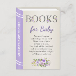 Begäran om Lavender Bibliotek Baby Shower Sprinkle Tilläggskort