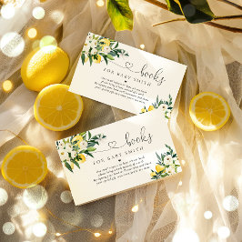 Begäran om Lemon Mediterranean Baby Shower Bok Tilläggskort