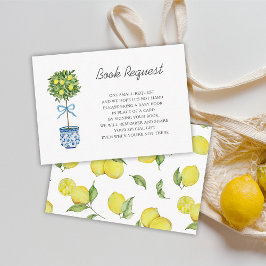 Begäran om Lemon Tree Baby Shower-bok Tilläggskort