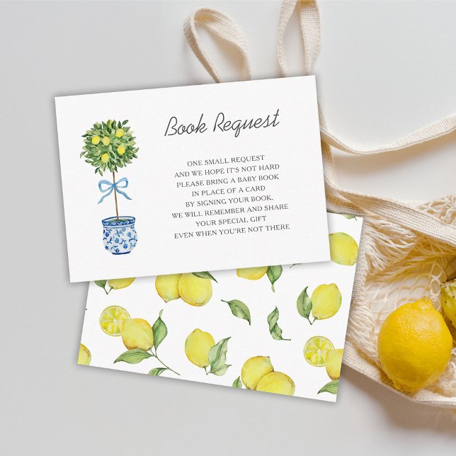 Begäran om Lemon Tree Baby Shower-bok Tilläggskort (Skapare uppladdad)