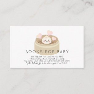 Begäran om Little Dumpling Baby Shower Bok Tilläggskort